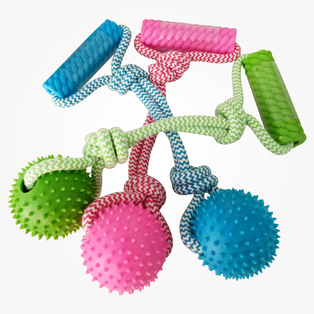 Rubber Chew Training Pet Dog Toy Fuchsia Molly