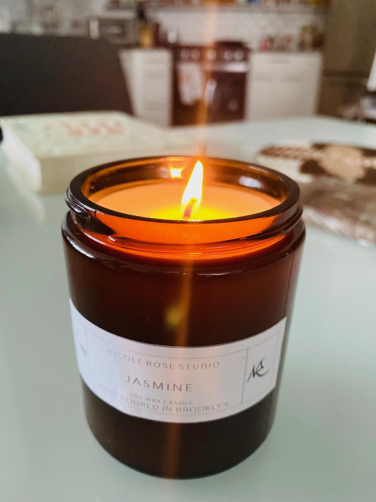 Jasmine Soy Wax Candle Indigo Poseidon